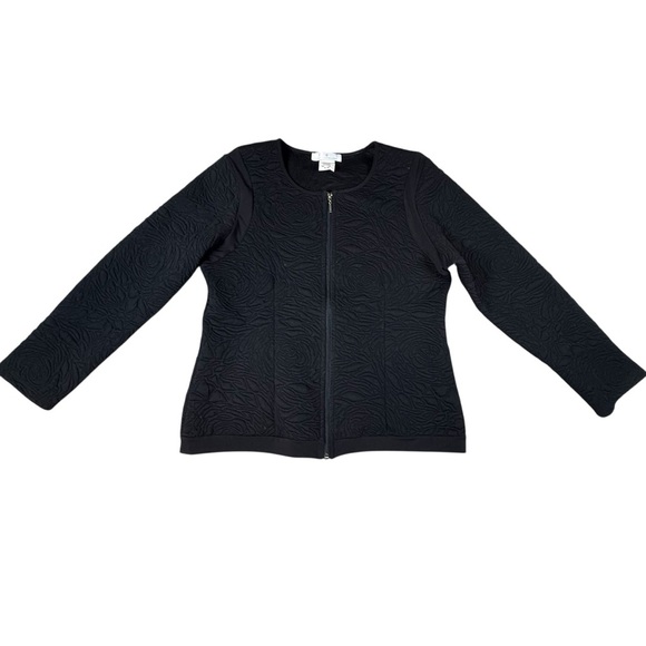 Papillon Blanc Womens  Jacket/ Sweater Full Zip Black Size M - Picture 1 of 4